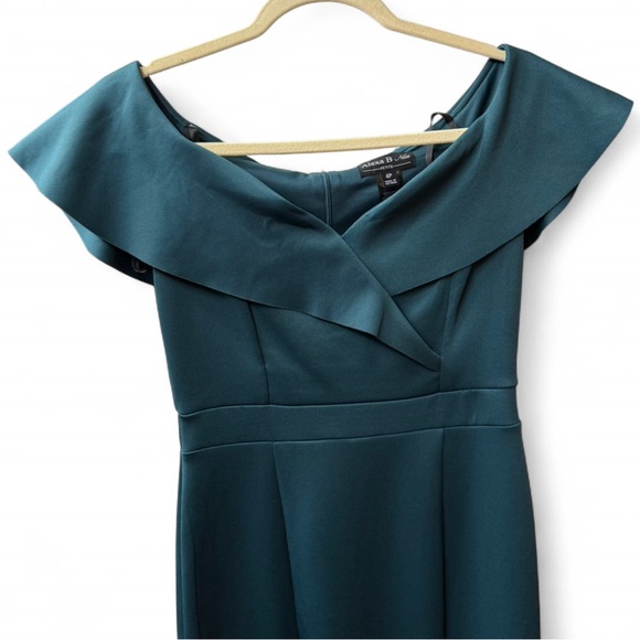 Alexa B Nites Elegant Teal Evening Gown - Picture 4 of 10